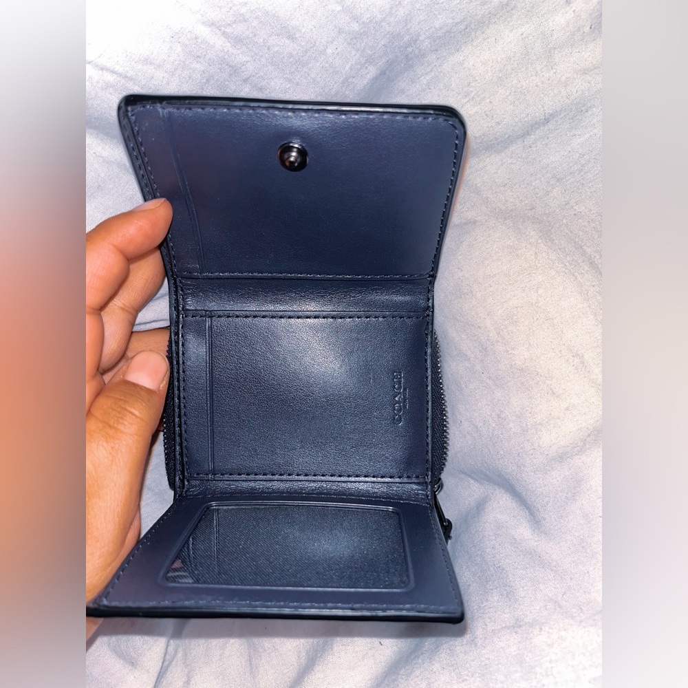 Coach Navy Blue Butterfly Embellished Wallet - Picture 4 of 6